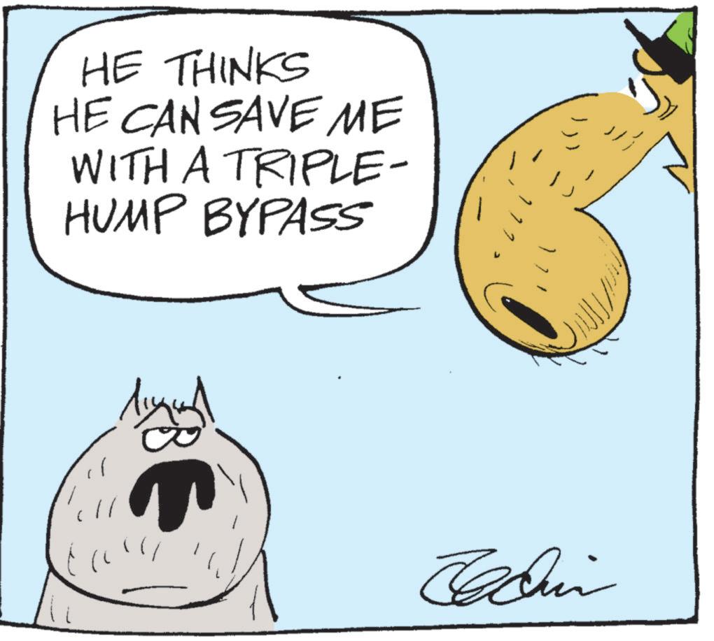 Snout OCR: HE THINKS HE CAN SAVE ME WITH A TRIPLE- HUMP BYPASS ????? Edin HE THINKS HE CAN SAVE ME WITH A TRIPLE- HUMP BYPASS ????? Edin