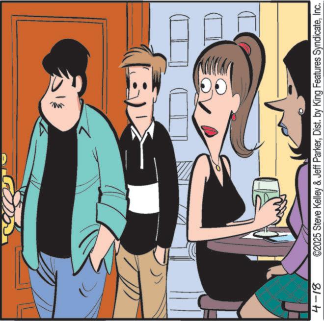 Conversation OCR: 4-18 ©2025 Steve Kelley & Jeff ParkerInc. BD 4-18 © 2025 Steve Kelley & Jeff ParkerDist . by King Features SyndicateInc. BD