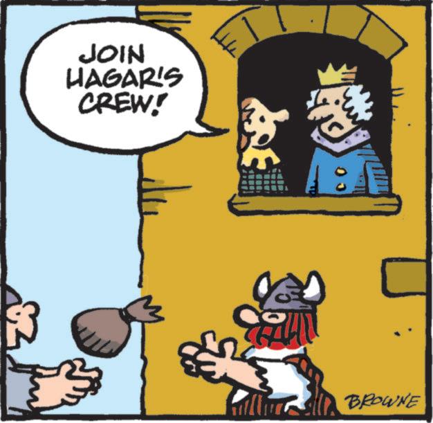 Comic book OCR: JOIN HAGAR'S CREW! ? Hill Slll BROWNE JOIN HAGAR'S CREW ! ? Hill Slll BROWNE