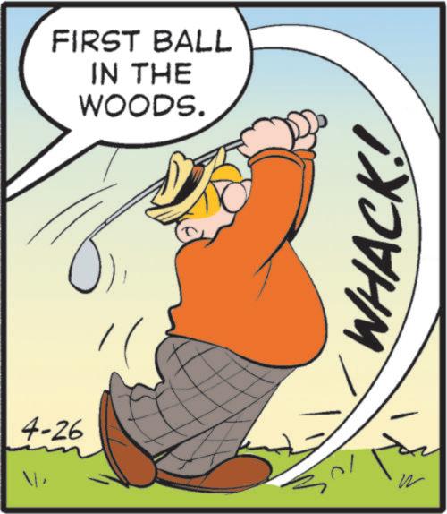 Fiction OCR: 4-26 FIRST BALL IN THE WOODS. WHACK! W 4-26 FIRST BALL IN THE WOODS . WHACK ! W