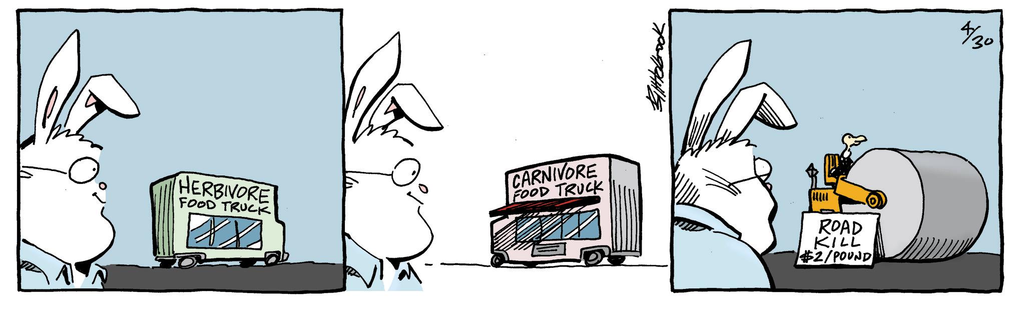Animation OCR: HERBIVORE FOOD TRUCK CARNIVORE FOOD TRUCK Stebook ROAD KILL $2/POUND 4/30 HERBIVORE FOOD TRUCK CARNIVORE FOOD TRUCK Stebook ROAD KILL $ 2 / POUND 4/30