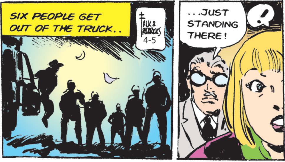 Animation OCR: SIX PEOPLE GET OUT OF THE TRUCK.. ? ALK & S 4-5 ...JUST STANDING THERE! Q SIX PEOPLE GET OUT OF THE TRUCK .. ? ALK & S 4-5 ... JUST STANDING THERE ! Q