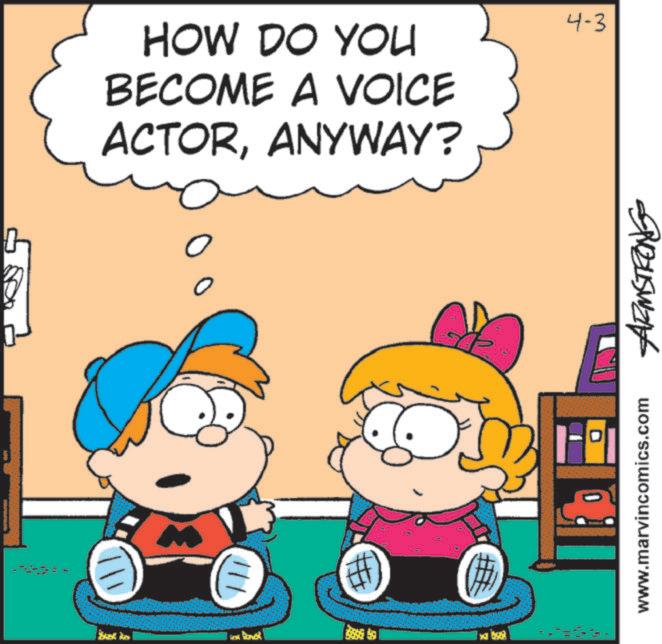 Conversation OCR: HOW DO YOU BECOME A VOICE ACTORANYWAY? ? ?) 4-3 Buswe www.marvincomics.com HOW DO YOU BECOME A VOICE ACTORANYWAY ? ? ? ) 4-3 Buswe www.marvincomics.com