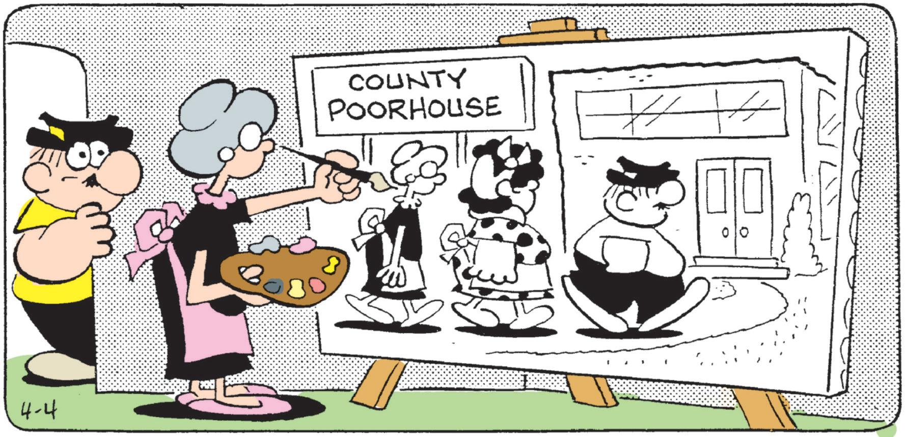 Fictional character OCR: 4-4 COUNTY POORHOUSE 00 4-4 COUNTY POORHOUSE 00