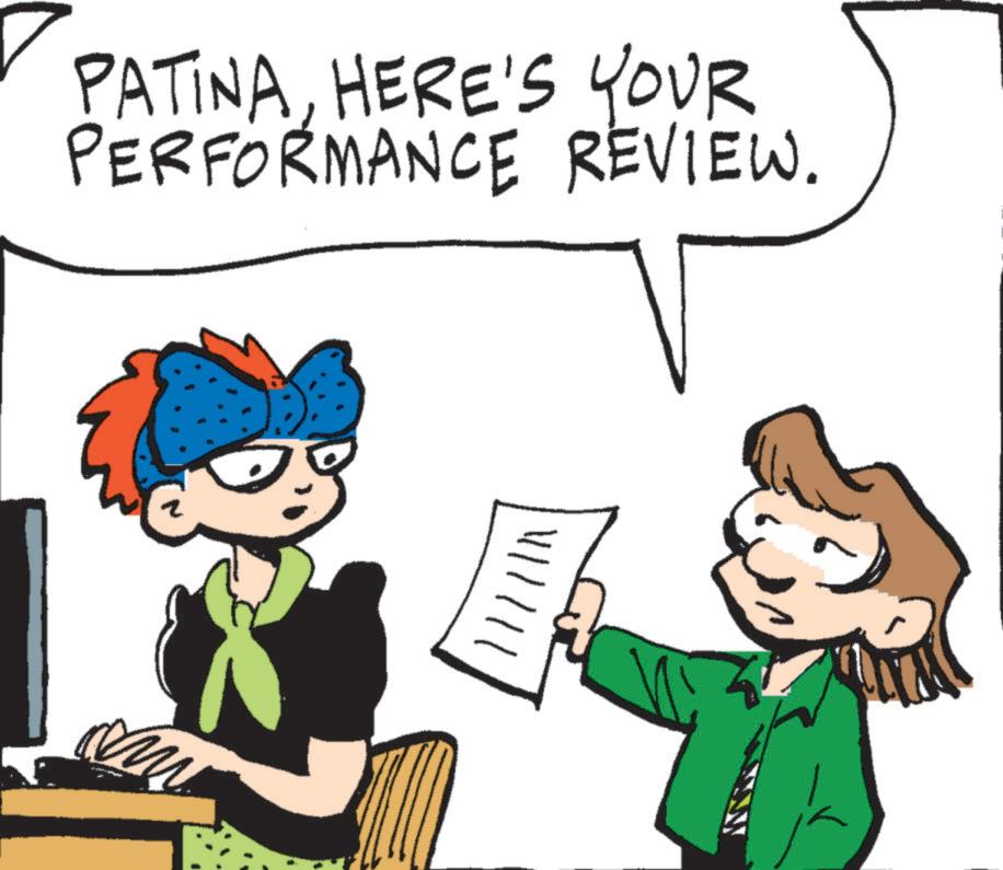 Animation OCR: ? PATINAHERE'S YOUR PERFORMANCE REVIEW. ||||| ? PATINAHERE'S YOUR PERFORMANCE REVIEW . |||||