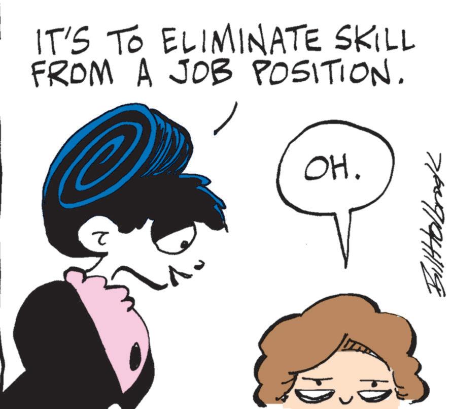 Fictional character OCR: IT'S TO ELIMINATE SKILL FROM A JOB POSITION. ??. ? ????????? IT'S TO ELIMINATE SKILL FROM A JOB POSITION . ?? . ? ?????????