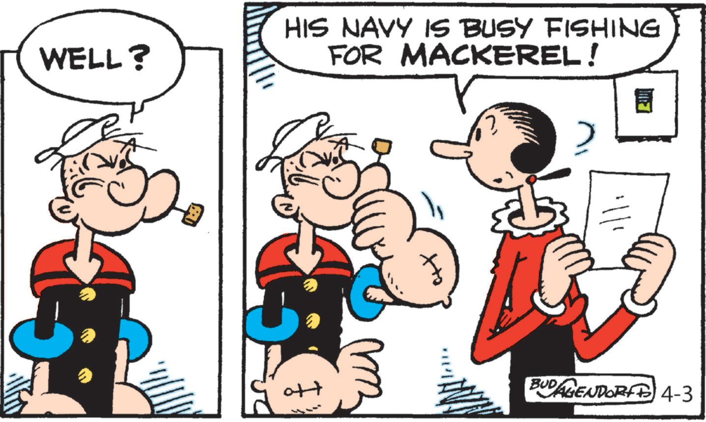 Animation OCR: WELL? HIS NAVY IS BUSY FISHING FOR MACKEREL! o+t Ho BUDAGENDORF4-3 WELL ? HIS NAVY IS BUSY FISHING FOR MACKEREL ! o + t Ho BUDAGENDORF4-3