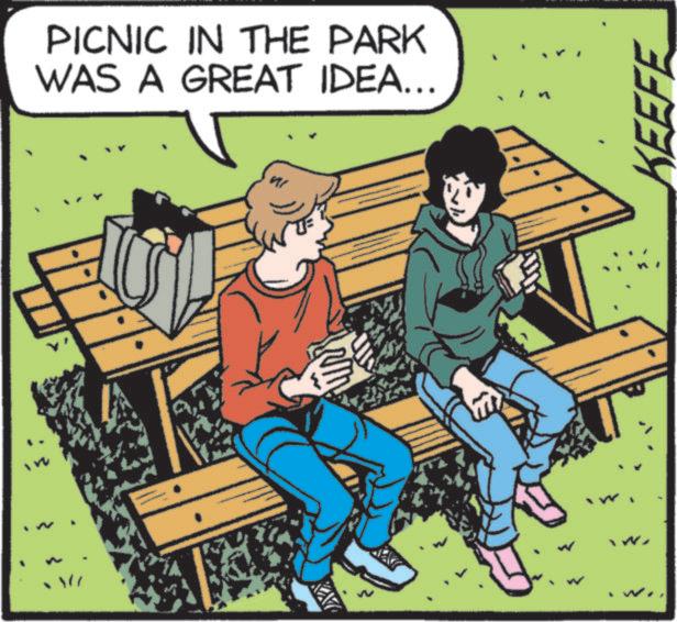 Animated cartoon OCR: PICNIC IN THE PARK WAS A GREAT IDEA... W W W W KEEFE PICNIC IN THE PARK WAS A GREAT IDEA ... W W W W KEEFE