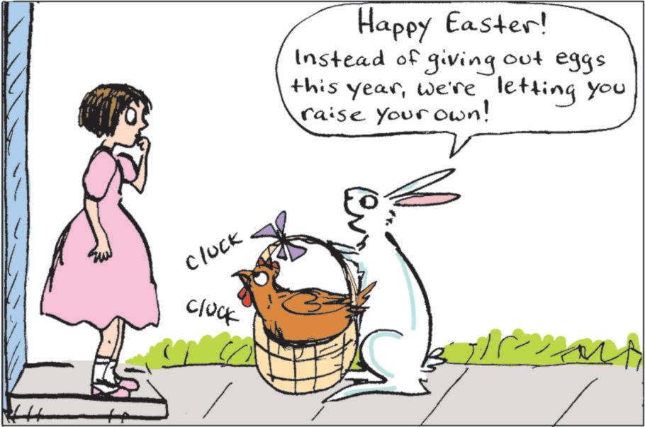 Animated cartoon OCR: Cluck Happy Easter! Instead of giving out eggs this yearwe're letting you raise your own! Cluck Cluck Happy Easter ! Instead of giving out eggs this yearwe're letting you raise your own ! Cluck