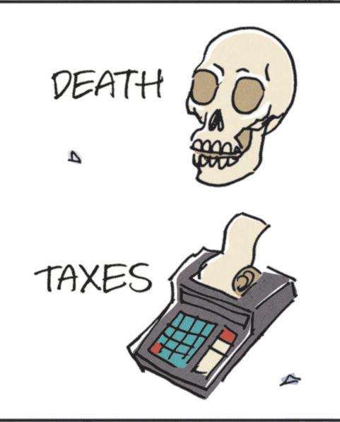 Line art OCR: DEATH 4 TAXES DEATH 4 TAXES