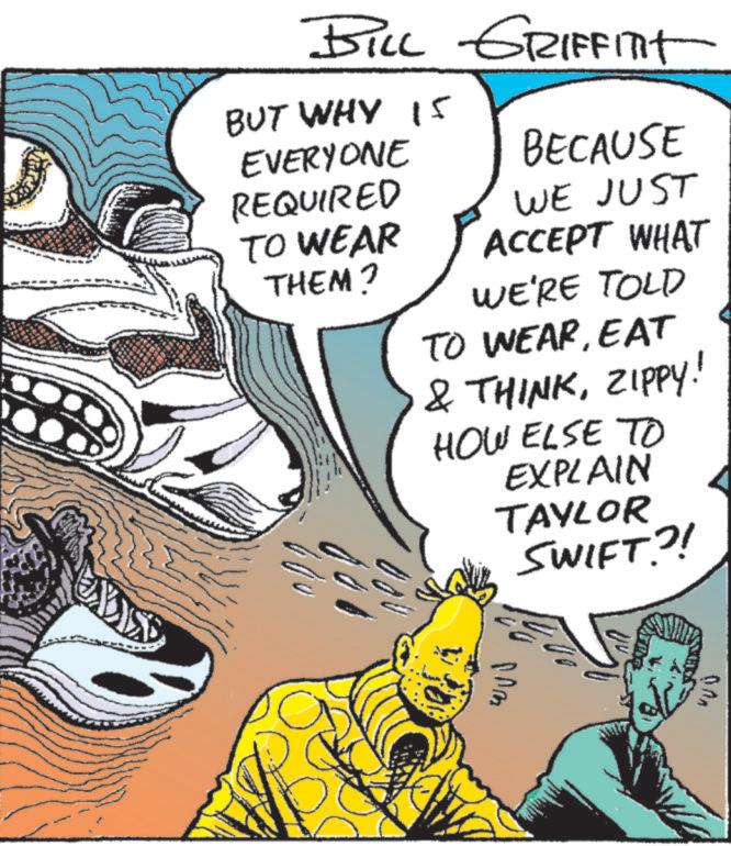 Graphics OCR: BILL GRIFFITH BUT WHY 15 EVERYONE REQUIRED TO WEAR THEM? BECAUSE WE JUST ACCEPT WHAT WE'RE TOLD TO WEAREAT & THINKZIPPY! HOW ELSE TO EXPLAIN TAYLOR SWIFT?! Dim 000 BILL GRIFFITH BUT WHY 15 EVERYONE REQUIRED TO WEAR THEM ? BECAUSE WE JUST ACCEPT WHAT WE'RE TOLD TO WEAREAT & THINKZIPPY ! HOW ELSE TO EXPLAIN TAYLOR SWIFT ?! Dim 000