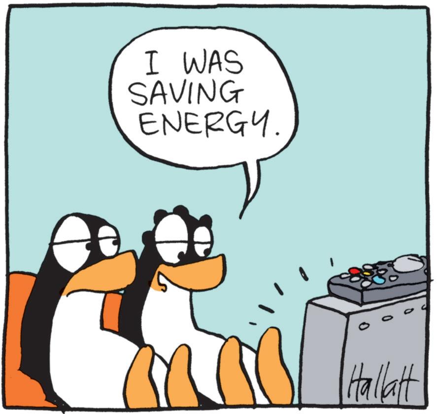 Animated cartoon OCR: I WAS SAVING ENERGY. - Hallatt I WAS SAVING ENERGY . - Hallatt