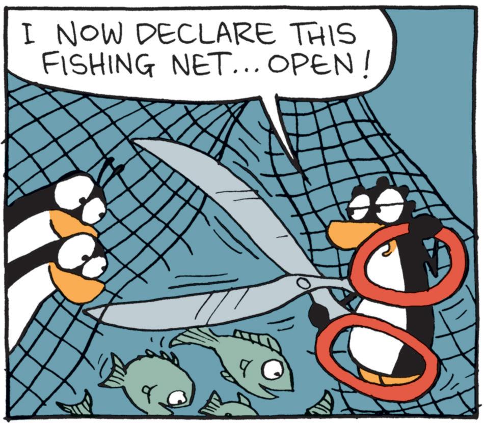 Fiction OCR: I NOW DECLARE THIS FISHING NET... OPEN! q ? I NOW DECLARE THIS FISHING NET ... OPEN ! q ?