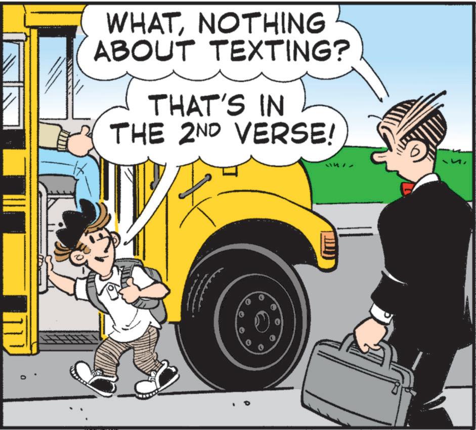 Animated cartoon OCR: WHATNOTHING ABOUT TEXTING? THAT'S IN THE 2ND VERSE! WHATNOTHING ABOUT TEXTING ? THAT'S IN THE 2ND VERSE !