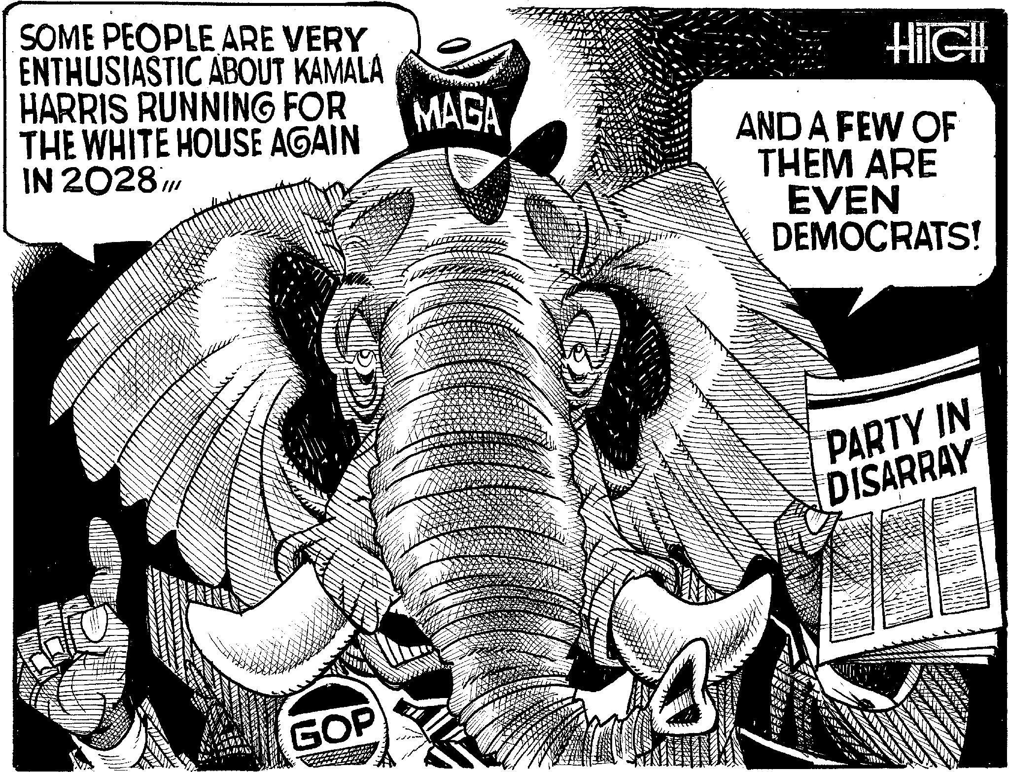 Publication OCR: SOME PEOPLE ARE VERY ENTHUSIASTIC ABOUT KAMALA HARRIS RUNNING FOR THE WHITE HOUSE AGAIN IN 2028 III GOP MAGA Hile!! AND A FEW OF THEM ARE EVEN DEMOCRATS! PARTY IN DISARRAY SOME PEOPLE ARE VERY ENTHUSIASTIC ABOUT KAMALA HARRIS RUNNING FOR THE WHITE HOUSE AGAIN IN 2028 III GOP MAGA Hile !! AND A FEW OF THEM ARE EVEN DEMOCRATS ! PARTY IN DISARRAY