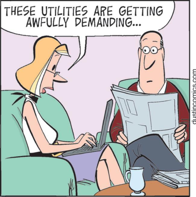 Portable communications device OCR: THESE UTILITIES ARE GETTING AWFULLY DEMANDING... dustincomics.com THESE UTILITIES ARE GETTING AWFULLY DEMANDING ... dustincomics.com