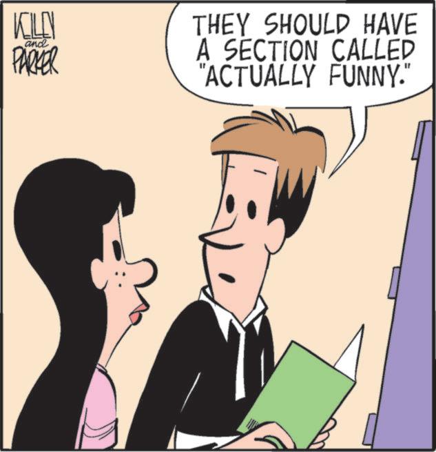 Pleased OCR: KILEN and PARKER THEY SHOULD HAVE A SECTION CALLED "ACTUALLY FUNNY." KILEN and PARKER THEY SHOULD HAVE A SECTION CALLED " ACTUALLY FUNNY . "