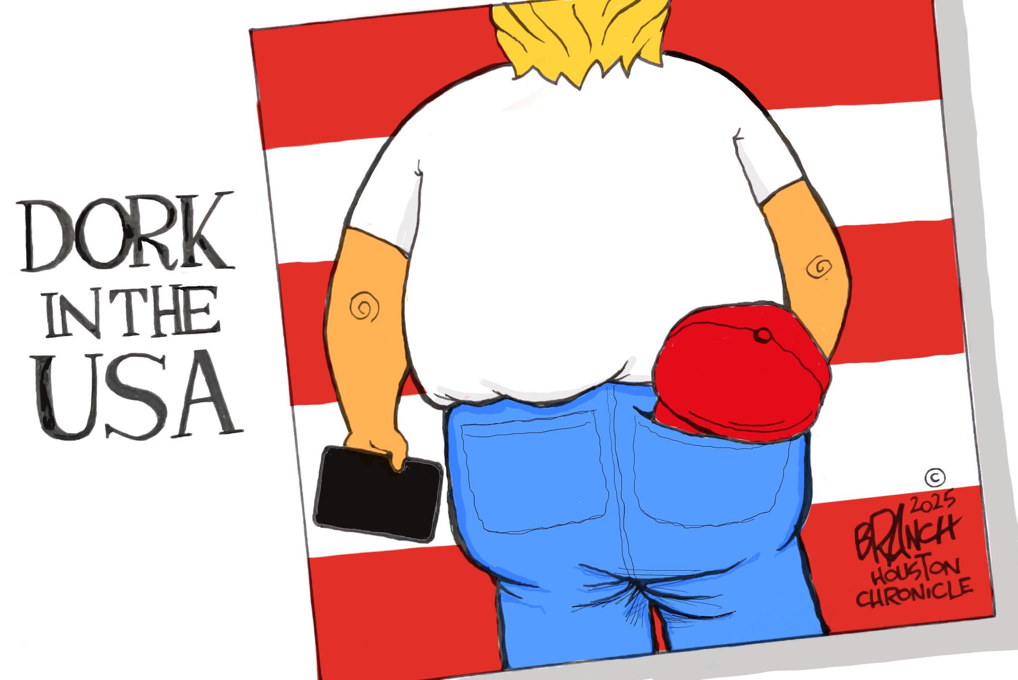 Animated cartoon OCR: DORK IN THE USA BRANCH HOUSTON CHRONICLE DORK IN THE USA BRANCH HOUSTON CHRONICLE