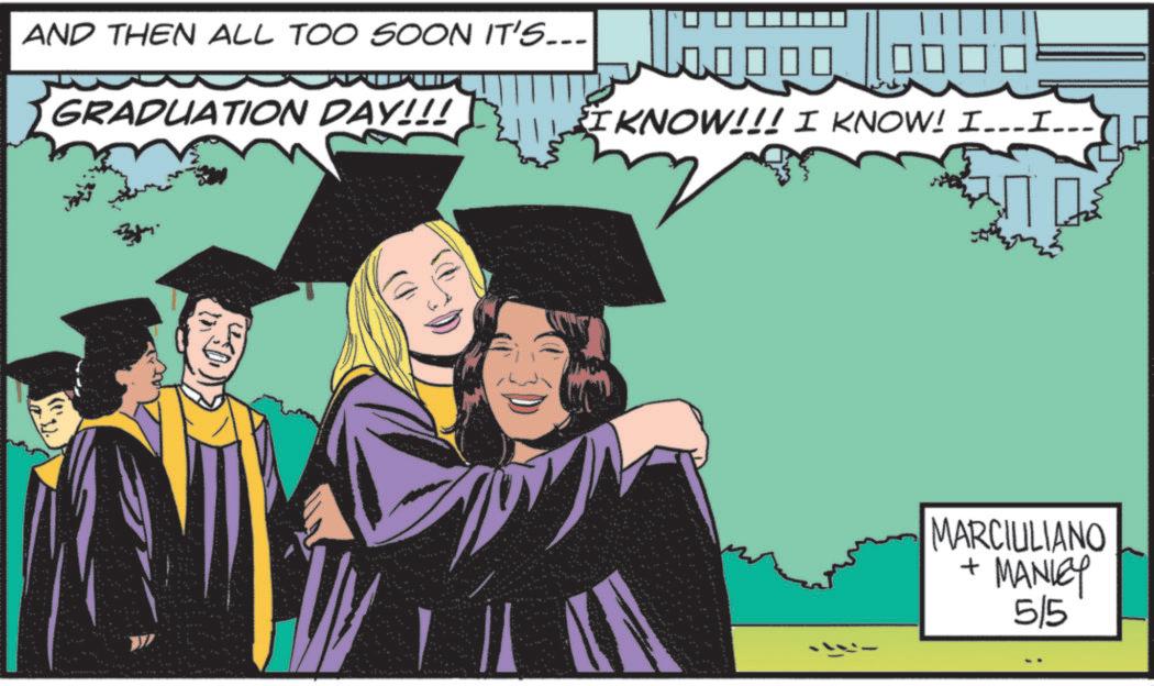 Academic dress OCR: AND THEN ALL TOO SOON IT'S... GRADUATION DAY!!! ????? ? ? {I KNOW!!! I KNOW! I…….I….. MARCIULIANO + MANIEY 5/5 AND THEN ALL TOO SOON IT'S ... GRADUATION DAY !!! ????? ? ? { I KNOW !!! I KNOW ! I …… .I … .. MARCIULIANO + MANIEY 5/5