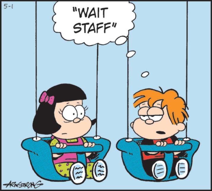 Conversation OCR: 5-1 "WAIT STAFF" ARMSTRONG ??? 5-1 " WAIT STAFF " ARMSTRONG ???