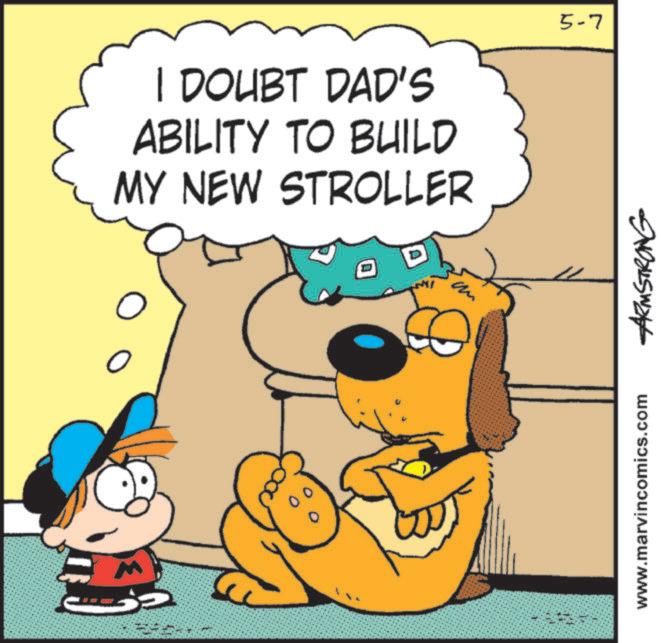 Comic book OCR: M | DOUBT DAD'S ABILITY TO BUILD MY NEW STROLLER 5-7 www.marvincomics.com ARMSTRONG M | DOUBT DAD'S ABILITY TO BUILD MY NEW STROLLER 5-7 www.marvincomics.com ARMSTRONG