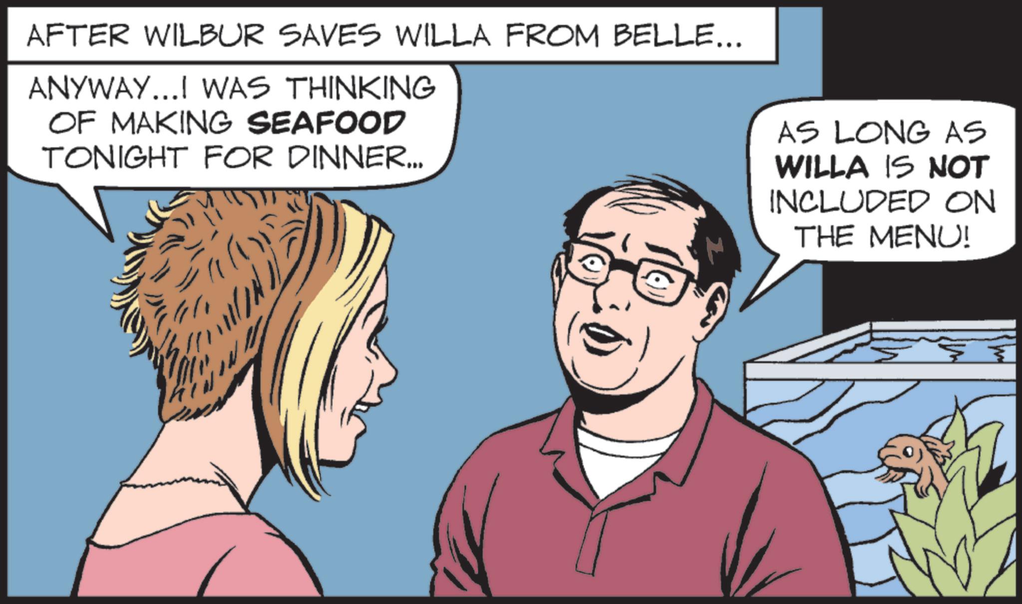 Animation OCR: AFTER WILBUR SAVES WILLA FROM BELLE... ANYWAY...I WAS THINKING OF MAKING SEAFOOD TONIGHT FOR DINNER... AS LONG AS WILLA IS NOT INCLUDED ON THE MENU! AFTER WILBUR SAVES WILLA FROM BELLE ... ANYWAY ... I WAS THINKING OF MAKING SEAFOOD TONIGHT FOR DINNER ... AS LONG AS WILLA IS NOT INCLUDED ON THE MENU !