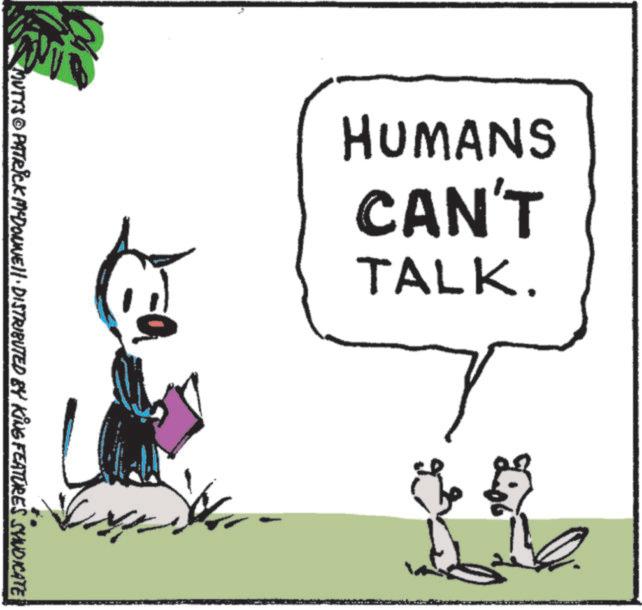 Animated cartoon OCR: E MUTTS © PATRICK MYDONNE!! · DISTRIBUTED BY KING FEATURES SYNDICATE HUMANS CAN'T TALK. E MUTTS © PATRICK MYDONNE !! · DISTRIBUTED BY KING FEATURES SYNDICATE HUMANS CAN'T TALK .