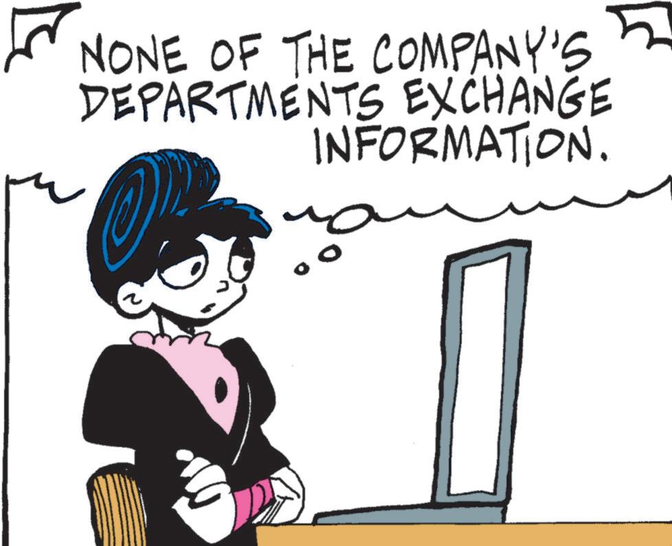 Animated cartoon OCR: ? NONE OF THE COMPANY'S DEPARTMENTS EXCHANGE INFORMATION. ? NONE OF THE COMPANY'S DEPARTMENTS EXCHANGE INFORMATION .