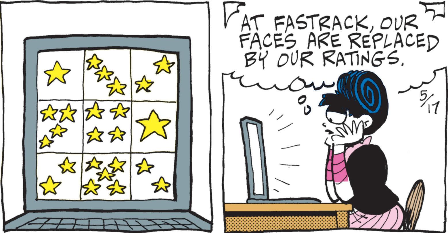 Animated cartoon OCR: ?? ?? FAT FASTRACKOUR FACES ARE REPLACED BY OUR RATINGS. ??? 8 ?? ?? FAT FASTRACKOUR FACES ARE REPLACED BY OUR RATINGS . ??? 8