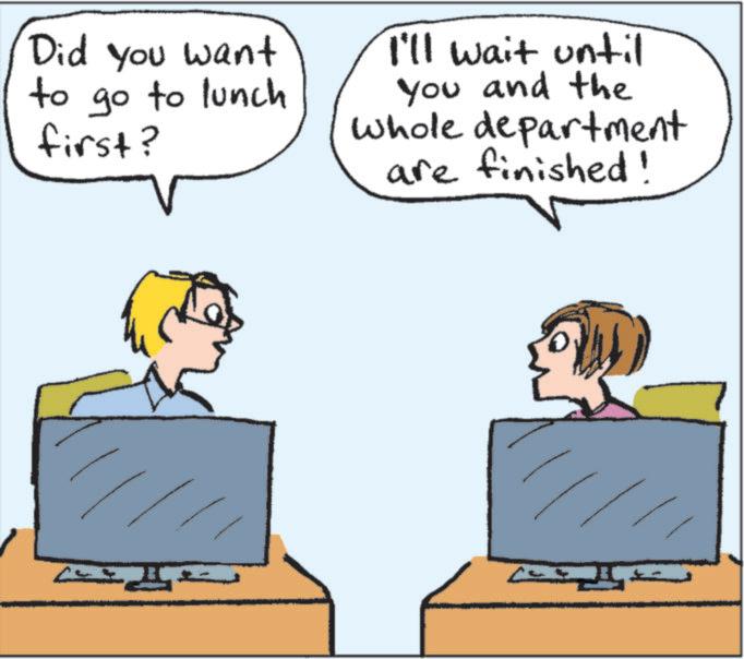 Output device OCR: Did you want to go to lunch first? I'll wait until you and the whole department are finished! Did you want to go to lunch first ? I'll wait until you and the whole department are finished !