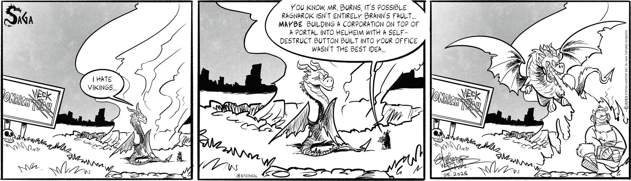 Animation OCR: SAGA ONARCH HESK MR. I HATE VIKINGS... ????? @STEPNEAL YOU KNOWIT'S POSSIBLE RAGNAROK ISN'T ENTIRELY BRANN'S FAULT... MAYBE BUILDING A CORPORATION ON TOP OF A PORTAL INTO HELHEIM WITH A SELF- DESTRUCT BUTTON BUILT INTO YOUR OFFICE WASN'T THE BEST IDEA... WECK ONARCH TH ?? ? 05.2025 SAGA ONARCH HESK MR . I HATE VIKINGS ... ????? @STEPNEAL YOU KNOWMR . BURNSIT'S POSSIBLE RAGNAROK ISN'T ENTIRELY BRANN'S FAULT ... MAYBE BUILDING A CORPORATION ON TOP OF A PORTAL INTO HELHEIM WITH A SELF- DESTRUCT BUTTON BUILT INTO YOUR OFFICE WASN'T THE BEST IDEA ... WECK ONARCH TH ?? ? 05.2025