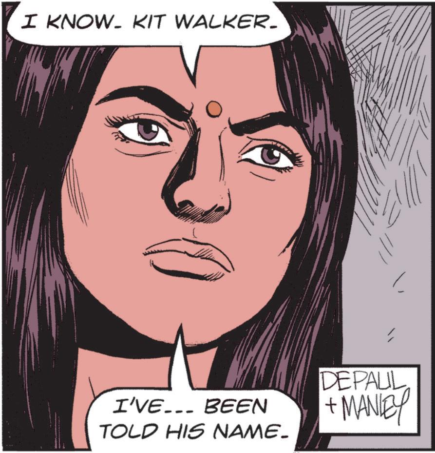 Graphics OCR: I KNOW- KIT WALKER- 6413 I'VE….. BEEN TOLD HIS NAME. : DEPAUL +MANIEY I KNOW- KIT WALKER- 6413 I'VE … .. BEEN TOLD HIS NAME . : DEPAUL + MANIEY