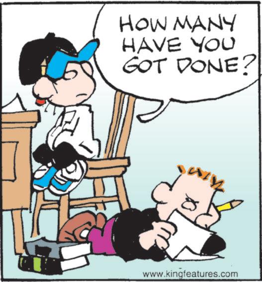 Conversation OCR: HOW MANY HAVE YOU GOT DONE? www.kingfeatures.com HOW MANY HAVE YOU GOT DONE ? www.kingfeatures.com