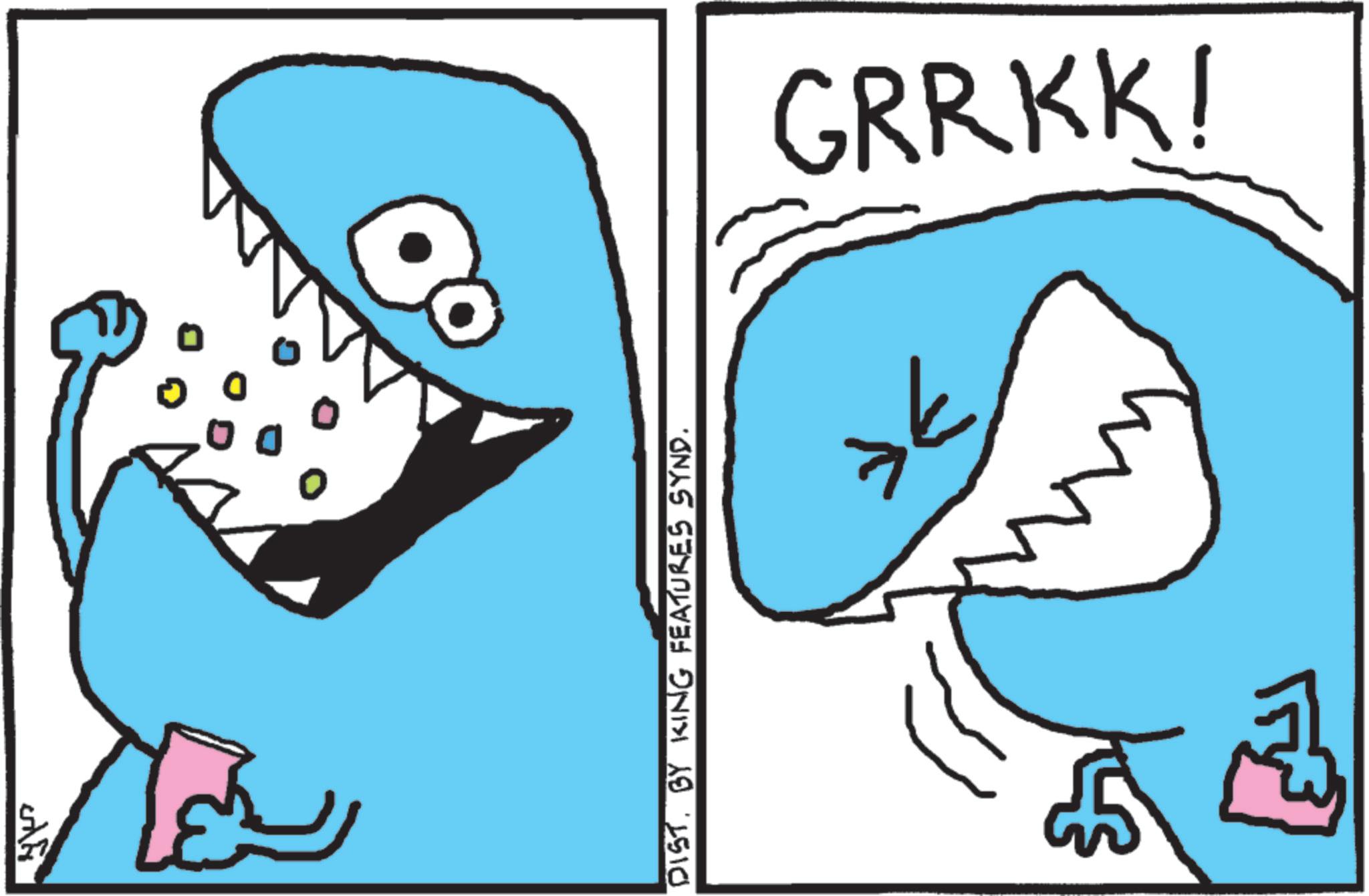 Fish OCR: DIST. BY KING FEATURES SYND. ??? GRRKK! DIST . BY KING FEATURES SYND . ??? GRRKK !
