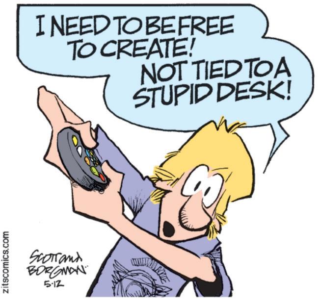 Fiction OCR: zitscomics.com Scorrand BORGMAN 5.12 I NEED TO BEFREE TO CREATE! NOT TIED TOA STUPID DESK! zitscomics.com Scorrand BORGMAN 5.12 I NEED TO BEFREE TO CREATE ! NOT TIED TOA STUPID DESK !