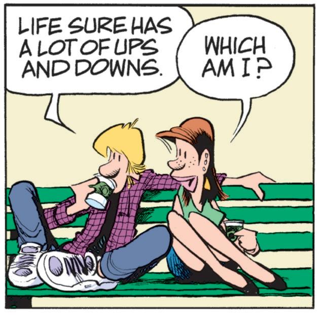 Publication OCR: LIFE SURE HAS A LOT OF UPS AND DOWNS. OMMO WHICH AMI? LIFE SURE HAS A LOT OF UPS AND DOWNS . OMMO WHICH AMI ?