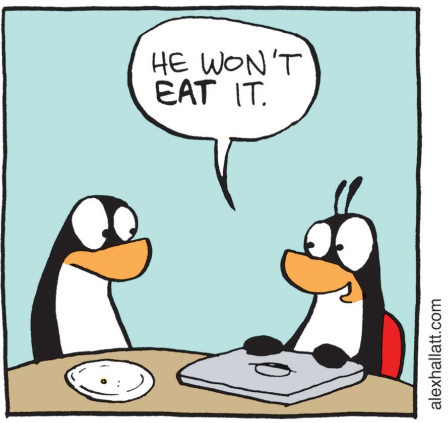 Fiction OCR: HE WON'T EAT IT. alexhallatt.com HE WON'T EAT IT . alexhallatt.com