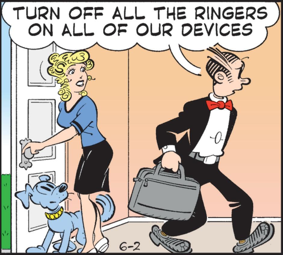 Animated cartoon OCR: TURN OFF ALL THE RINGERS ON ALL OF OUR DEVICES 6-2 ? TURN OFF ALL THE RINGERS ON ALL OF OUR DEVICES 6-2 ?