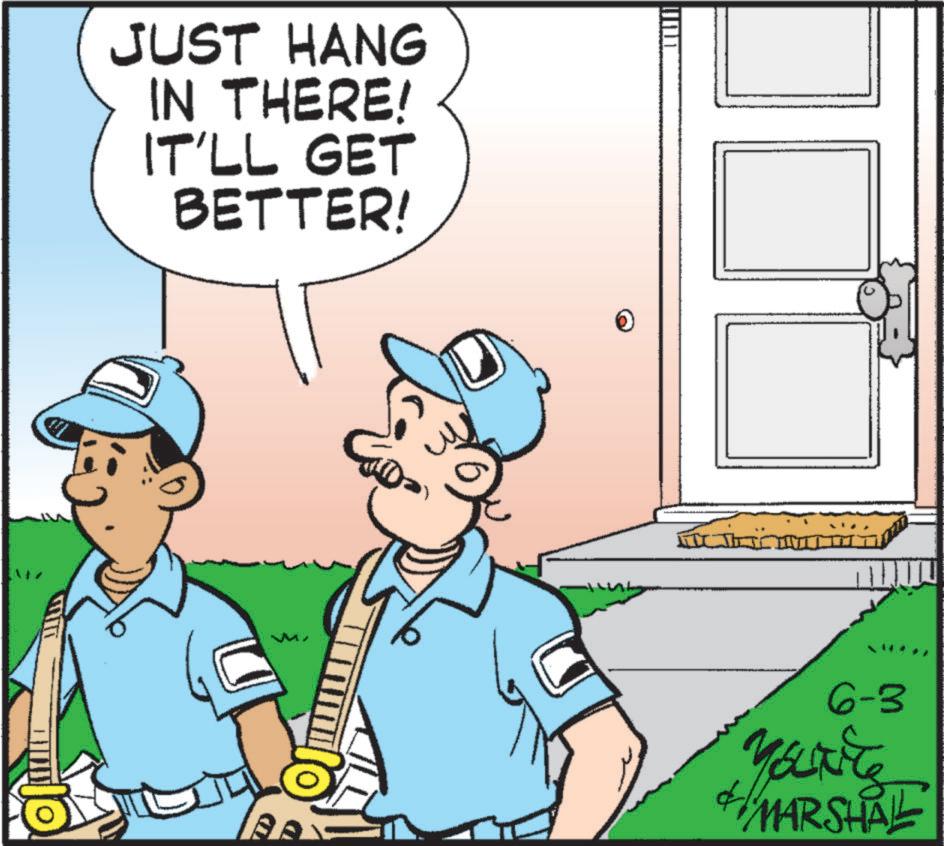 Tradesman OCR: JUST HANG IN THERE! IT'LL GET BETTER! 6-3 MARSHALL JUST HANG IN THERE ! IT'LL GET BETTER ! 6-3 MARSHALL