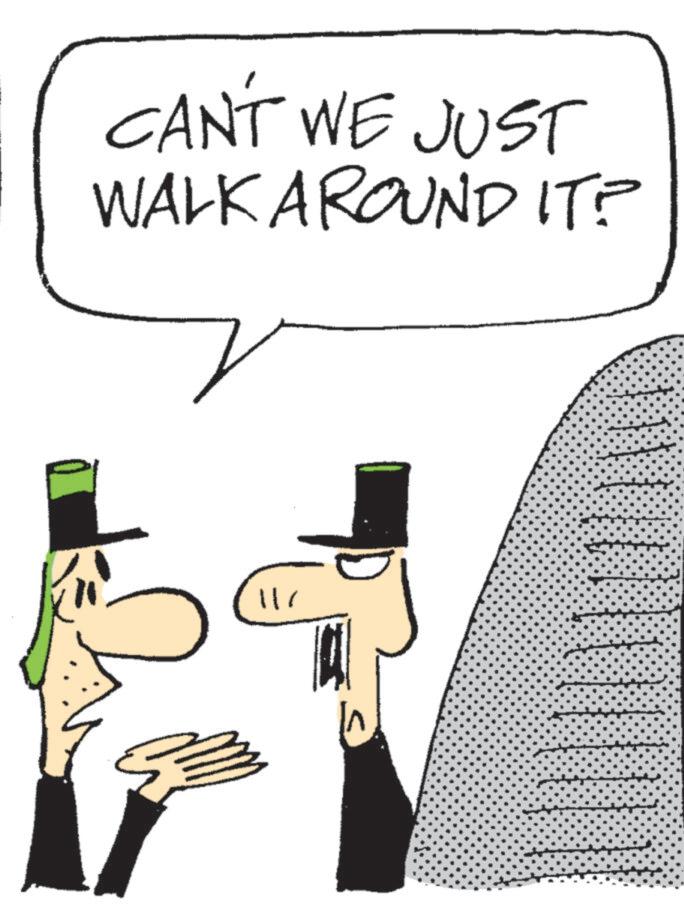 Animation OCR: CANT WE JUST WALK AROUND IT? 11/ CANT WE JUST WALK AROUND IT ? 11 /