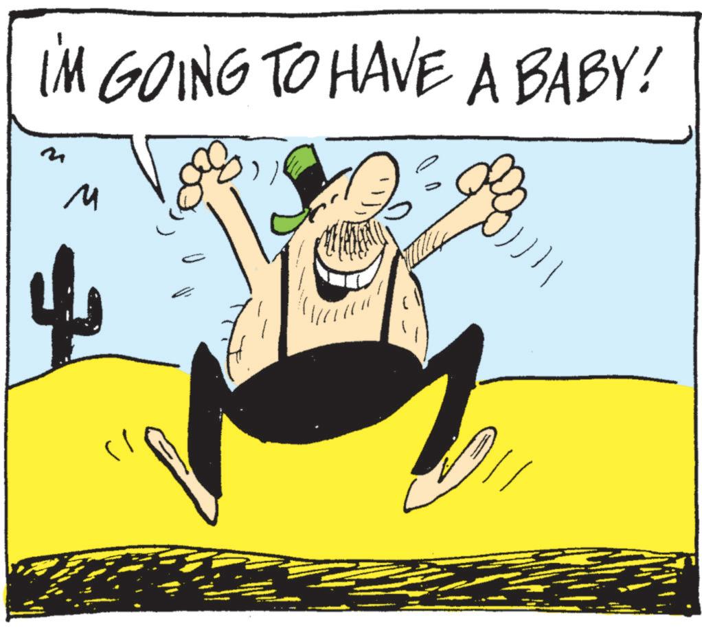 Photo caption OCR: I'M GOING TO HAVE A BABY! 4 M I'M GOING TO HAVE A BABY ! 4 M