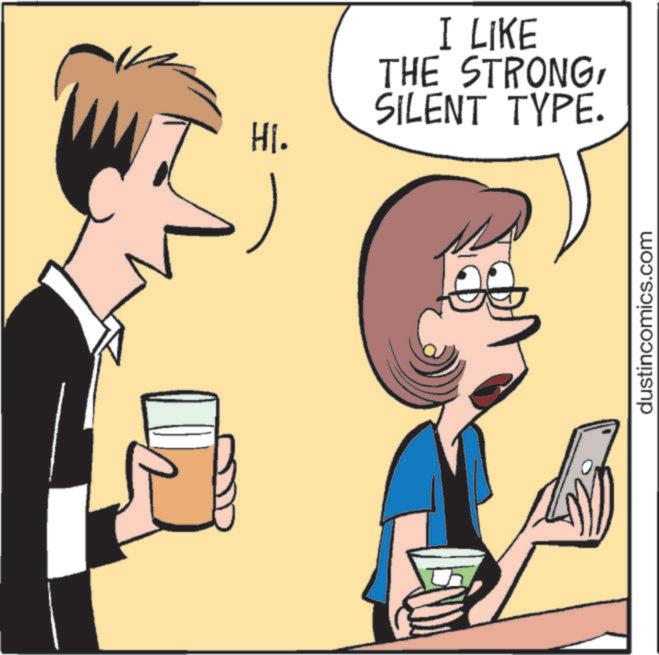Clip art OCR: HI. I LIKE THE STRONGSILENT TYPE. dustincomics.com HI . I LIKE THE STRONGSILENT TYPE . dustincomics.com