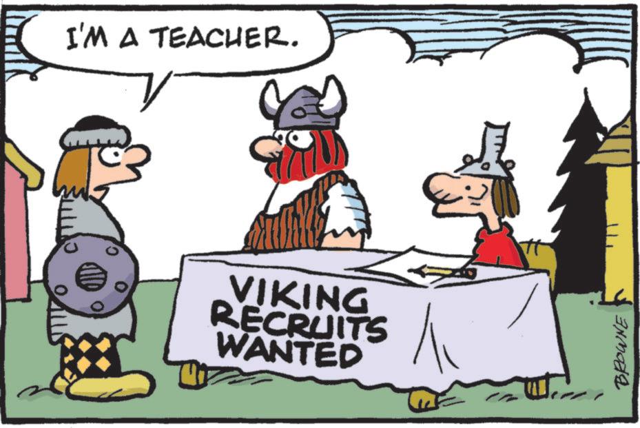 Animation OCR: I'M A TEACHER. VIKING RECRUITS WANTED BROWNE I'M A TEACHER . VIKING RECRUITS WANTED BROWNE