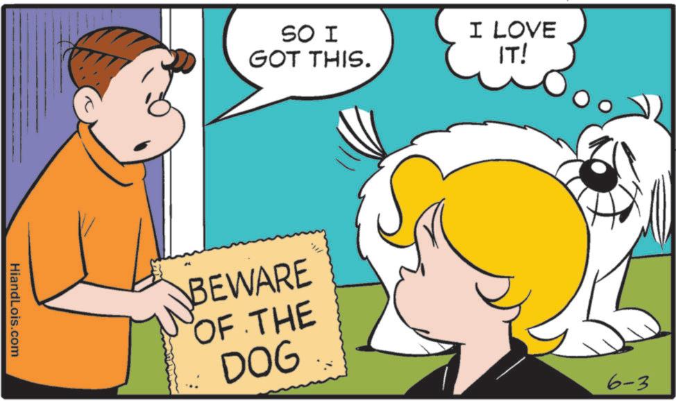 Child OCR: HiandLois.com SO I GOT THIS. I LOVE IT! BEWARE OF THE DOG 6-3 HiandLois.com SO I GOT THIS . I LOVE IT ! BEWARE OF THE DOG 6-3