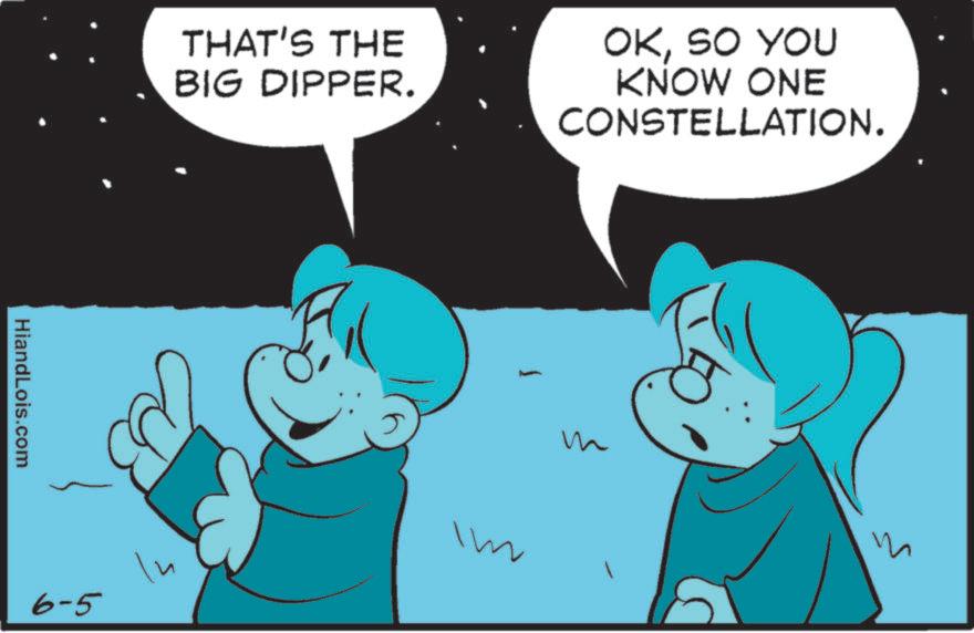 Fiction OCR: HiandLois.com THAT'S THE BIG DIPPER. OKSO YOU KNOW ONE CONSTELLATION. 6-5 m m HiandLois.com THAT'S THE BIG DIPPER . OKSO YOU KNOW ONE CONSTELLATION . 6-5 m m