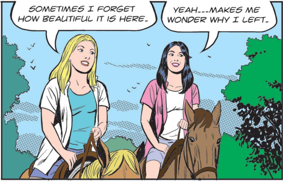 Mare OCR: SOMETIMES I FORGET HOW BEAUTIFUL IT IS HERE. YEAH...MAKES ME WONDER WHY I LEFT- SOMETIMES I FORGET HOW BEAUTIFUL IT IS HERE . YEAH ... MAKES ME WONDER WHY I LEFT-
