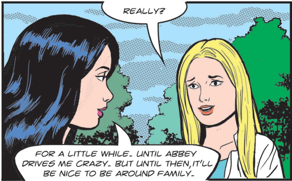 Comic book OCR: REALLY? FOR A LITTLE WHILE- UNTIL ABBEY DRIVES ME CRAZY. BUT UNTIL THENIT'LL BE NICE TO BE AROUND FAMILY_ REALLY ? FOR A LITTLE WHILE- UNTIL ABBEY DRIVES ME CRAZY . BUT UNTIL THENIT'LL BE NICE TO BE AROUND FAMILY_