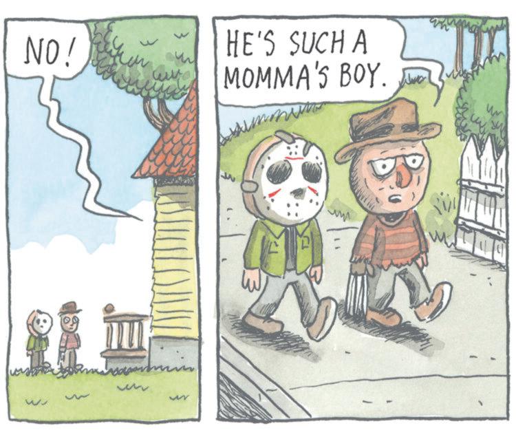 Comics OCR: NO! W 3 HE'S SUCH A MOMMA'S BOY. JA www NO ! W 3 HE'S SUCH A MOMMA'S BOY . JA www