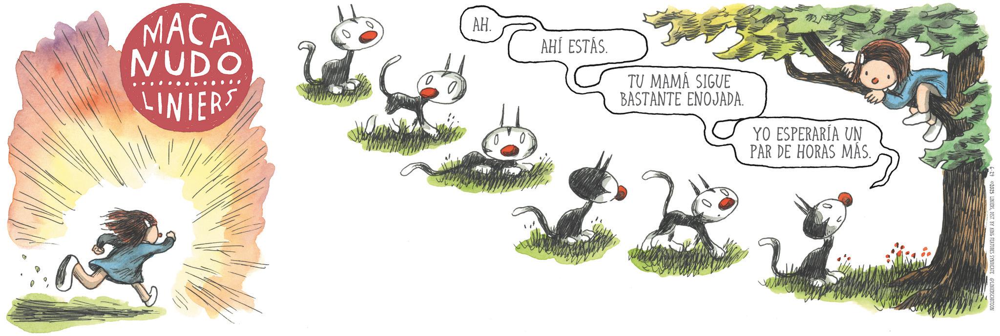 Pest OCR: MACA NUDO LINIERS AH. AHÍ ESTÁS TV MAMÁ SIGUE BASTANTE ENOJADA. YO ESPERARÍA UN PAR DE HORAS MÁS. 9 2025 LINIERSDIST. BY KING FEATURES SYNDICATE LINIERSCARTOON MACA NUDO LINIERS AH . AHÍ ESTÁS TV MAMÁ SIGUE BASTANTE ENOJADA . YO ESPERARÍA UN PAR DE HORAS MÁS . 9 2025 LINIERSDIST . BY KING FEATURES SYNDICATE LINIERSCARTOON
