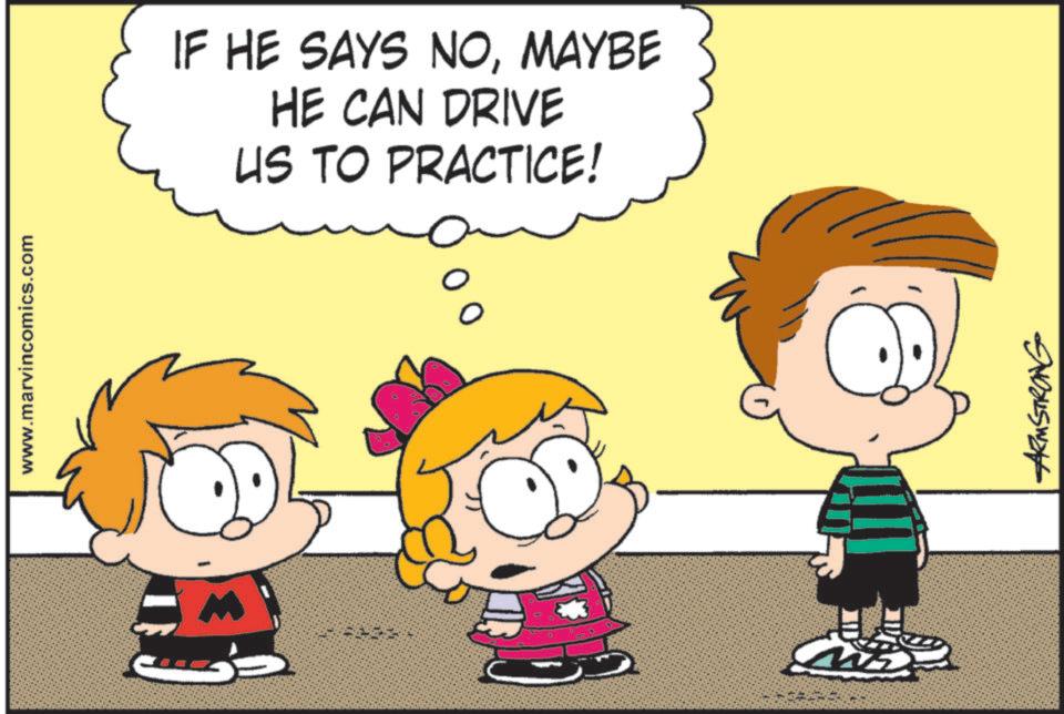 Pleased OCR: www.marvincomics.com IF HE SAYS NOMAYBE HE CAN DRIVE US TO PRACTICE! 8 ARMSTRONG www.marvincomics.com IF HE SAYS NOMAYBE HE CAN DRIVE US TO PRACTICE ! 8 ARMSTRONG